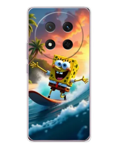 Чехол для Huawei Honor Magic 7 Lite с картинкой «Губка Боб серфингист» Чехол для Huawei Honor Magic 7 Lite с картинкой «Губка Боб серфингист»