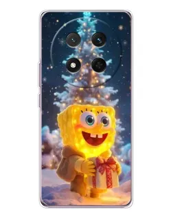 Чехол для Huawei Honor Magic 7 Lite с картинкой «Рождественский Спанч Боб»