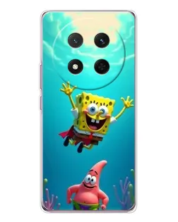 Чехол для Huawei Honor Magic 7 Lite с картинкой «Спанч Боб под водой»