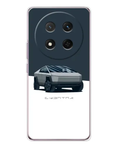 Чехол для Huawei Honor Magic 7 Lite с картинкой «Серебристый Cybertruck Tesla»