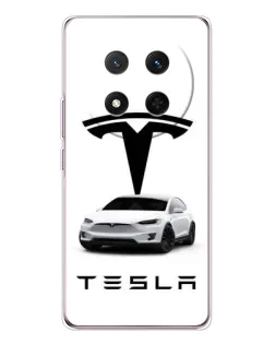 Чехол для Huawei Honor Magic 7 Lite с картинкой «Tesla White Style» Чехол для Huawei Honor Magic 7 Lite с картинкой «Tesla White Style»