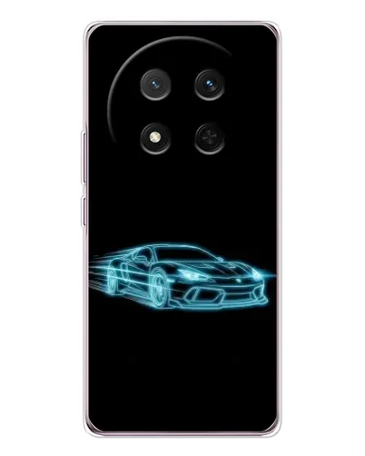 Чехол для Huawei Honor Magic 7 Lite с картинкой «Неоновый контур Lamborghini»