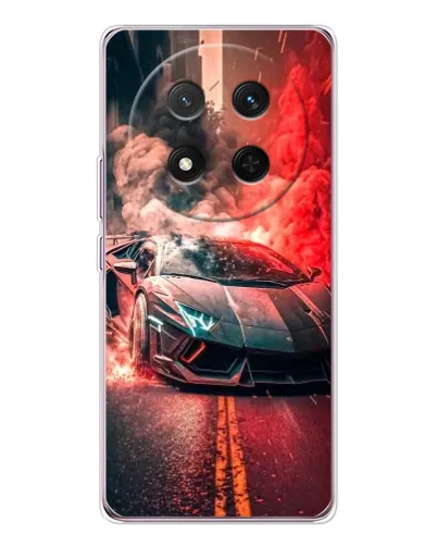 Чехол для Huawei Honor Magic 7 Lite с картинкой «Lamborghini красный дым»
