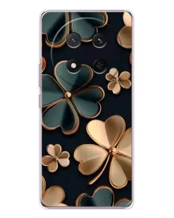 Чехол для Huawei Honor Magic 7 Lite с картинкой «Клевер в золоте»