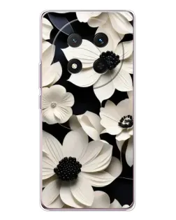 Чехол для Huawei Honor Magic 7 Lite с картинкой «Объемные белые цветы»
