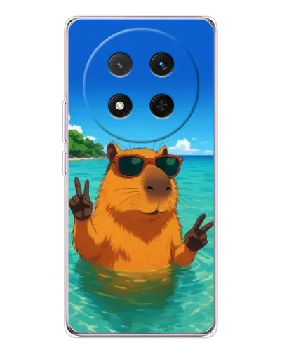 Чехол для Huawei Honor Magic 7 Lite с картинкой «Морская капибара» Чехол для Huawei Honor Magic 7 Lite с картинкой «Морская капибара»