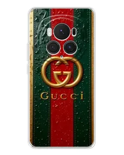 Чехол для Huawei Honor Magic 7 Pro с картинкой «Gucci — фирменная полоса и золото» Чехол для Huawei Honor Magic 7 Pro с картинкой «Gucci — фирменная полоса и золото»