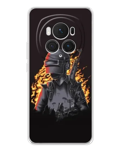 Чохол для Huawei Honor Magic 7 Pro з картинкою «PUBG — вогняний силует»