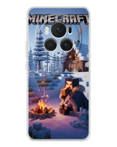 Чохол для Huawei Honor Magic 7 Pro з картинкою «Зимовий Minecraft»