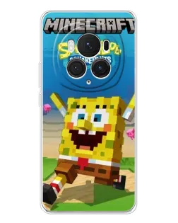 Чохол для Huawei Honor Magic 7 Pro з картинкою «Губка Боб Minecraft»