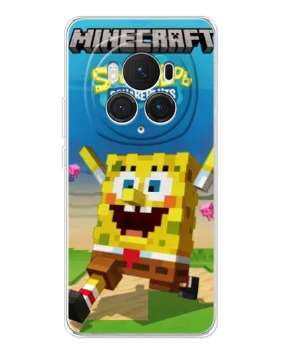 Чехол для Huawei Honor Magic 7 Pro с картинкой «Губка Боб Minecraft» Чехол для Huawei Honor Magic 7 Pro с картинкой «Губка Боб Minecraft»