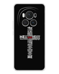 Чехол для Huawei Honor Magic 7 Pro с картинкой «Текстовый крест» Чехол для Huawei Honor Magic 7 Pro с картинкой «Текстовый крест»