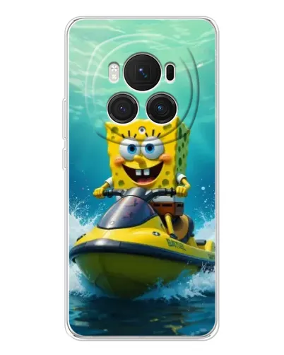 Чехол для Huawei Honor Magic 7 Pro с картинкой «Спанч Боб на гидроцикле» Чехол для Huawei Honor Magic 7 Pro с картинкой «Спанч Боб на гидроцикле»