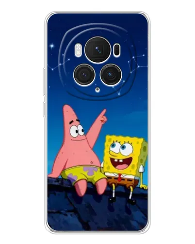 Чехол для Huawei Honor Magic 7 Pro с картинкой «Губка Боб и Патрик ночью» Чехол для Huawei Honor Magic 7 Pro с картинкой «Губка Боб и Патрик ночью»