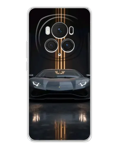 Чехол для Huawei Honor Magic 7 Pro с картинкой «Lamborghini золотые линии»