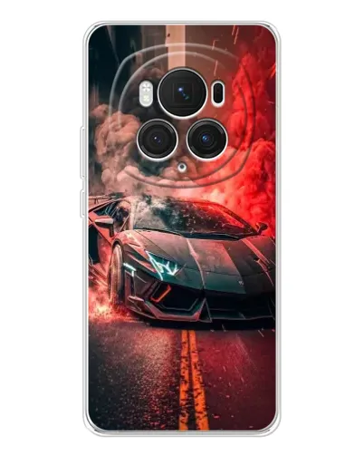 Чехол для Huawei Honor Magic 7 Pro с картинкой «Lamborghini красный дым»