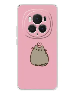 Чехол для Huawei Honor Magic 7 Pro с картинкой «Pusheen сердце»