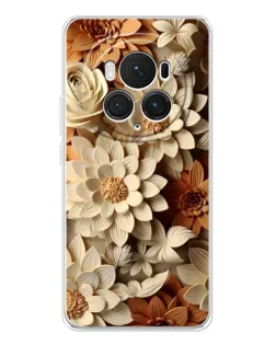 Чехол для Huawei Honor Magic 7 Pro с картинкой «Бежевый флористический декор» Чехол для Huawei Honor Magic 7 Pro с картинкой «Бежевый флористический декор»