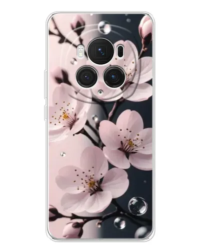 Чехол для Huawei Honor Magic 7 Pro с картинкой «Нежная сакура и капли» Чехол для Huawei Honor Magic 7 Pro с картинкой «Нежная сакура и капли»