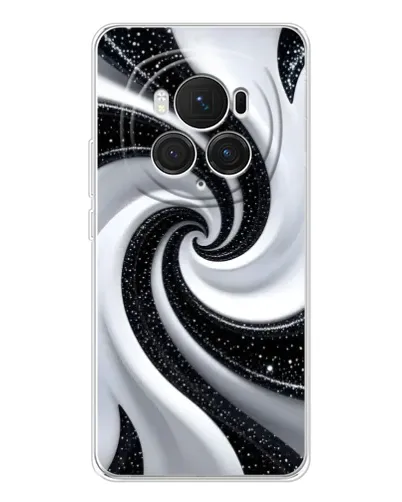 Чехол для Huawei Honor Magic 7 Pro с картинкой «Черно-белая спираль» Чехол для Huawei Honor Magic 7 Pro с картинкой «Черно-белая спираль»