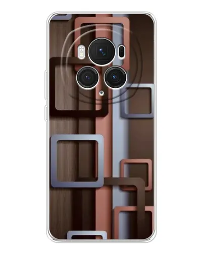 Чехол для Huawei Honor Magic 7 Pro с картинкой «Коричневые объемные квадраты» Чехол для Huawei Honor Magic 7 Pro с картинкой «Коричневые объемные квадраты»