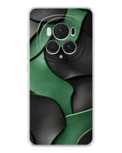 Чехол для Huawei Honor Magic 7 Pro с картинкой «Зеленые кожаные волны» Чехол для Huawei Honor Magic 7 Pro с картинкой «Зеленые кожаные волны»
