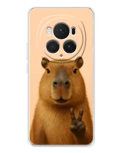 Чехол для Huawei Honor Magic 7 Pro с картинкой «Капибара виктория» Чехол для Huawei Honor Magic 7 Pro с картинкой «Капибара виктория»