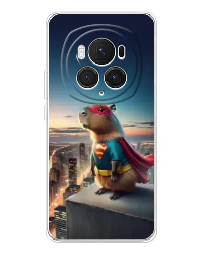 Чехол для Huawei Honor Magic 7 Pro с картинкой «Капи-мен супергерой» Чехол для Huawei Honor Magic 7 Pro с картинкой «Капи-мен супергерой»