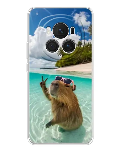Чехол для Huawei Honor Magic 7 Pro с картинкой «Капибара на море» Чехол для Huawei Honor Magic 7 Pro с картинкой «Капибара на море»