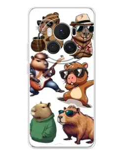 Чехол для Huawei Honor Magic 7 Pro с картинкой «Крутые капибары музыканты» Чехол для Huawei Honor Magic 7 Pro с картинкой «Крутые капибары музыканты»