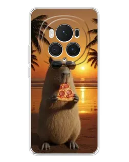 Чехол для Huawei Honor Magic 7 Pro с картинкой «Капибара с пиццей» Чехол для Huawei Honor Magic 7 Pro с картинкой «Капибара с пиццей»