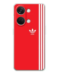Чехол для Huawei Honor Play 10C с картинкой «Красный минимализм Adidas»