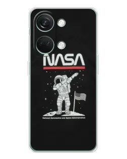 Чехол для Huawei Honor Play 10C с картинкой «NASA — шагаем по Луне»
