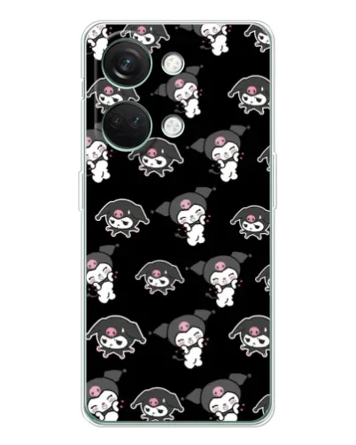 Чохол для Huawei Honor Play 10C з картинкою «Чорний паттерн Kuromi»