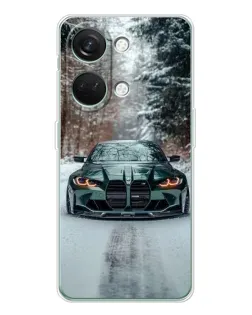 Чехол для Huawei Honor Play 10C с картинкой «BMW в зимнем лесу»