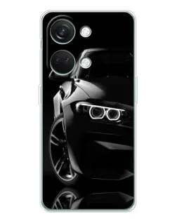 Чехол для Huawei Honor Play 10C с картинкой «Черная BMW — профиль»
