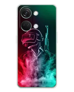 Чехол для Huawei Honor Play 10C с картинкой «PUBG — огненный воин» Чехол для Huawei Honor Play 10C с картинкой «PUBG — огненный воин»