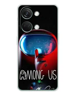 Чехол для Huawei Honor Play 10C с картинкой «Красный импостер — макро»
