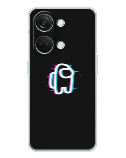 Чехол для Huawei Honor Play 10C с картинкой «Among Us неон»