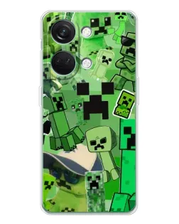 Чехол для Huawei Honor Play 10C с картинкой «Криперы Minecraft»