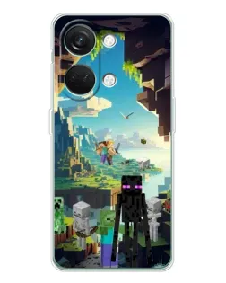 Чехол для Huawei Honor Play 10C с картинкой «Эндермен в лесу»