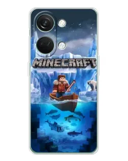 Чехол для Huawei Honor Play 10C с картинкой «Minecraft ледяной мир»
