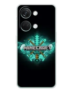 Чехол для Huawei Honor Play 10C с картинкой «Minecraft Diamond лого»