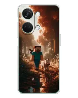 Чехол для Huawei Honor Play 10C с картинкой «Стив в лесу»