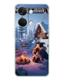 Чехол для Huawei Honor Play 10C с картинкой «Зимний Minecraft»