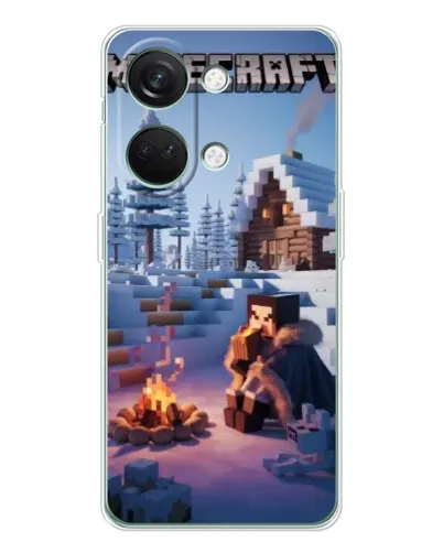 Чохол для Huawei Honor Play 10C з картинкою «Зимовий Minecraft»