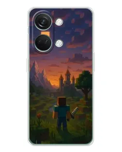 Чехол для Huawei Honor Play 10C с картинкой «Стив у башни»