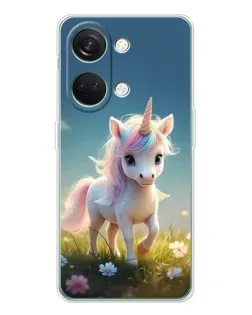 Чехол для Huawei Honor Play 10C с картинкой «Единорог на поляне»