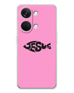 Чехол для Huawei Honor Play 10C с картинкой «Розовый символ  Jesus»