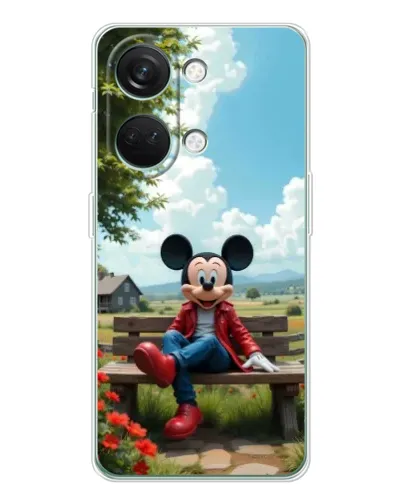Чехол для Huawei Honor Play 10C с картинкой «Микки на скамейке»
